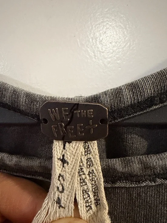 Free People We the Free Cotton Pullover Shirt Cupcake Sunrise Dolman Sleeve Top - Picture 7 of 8